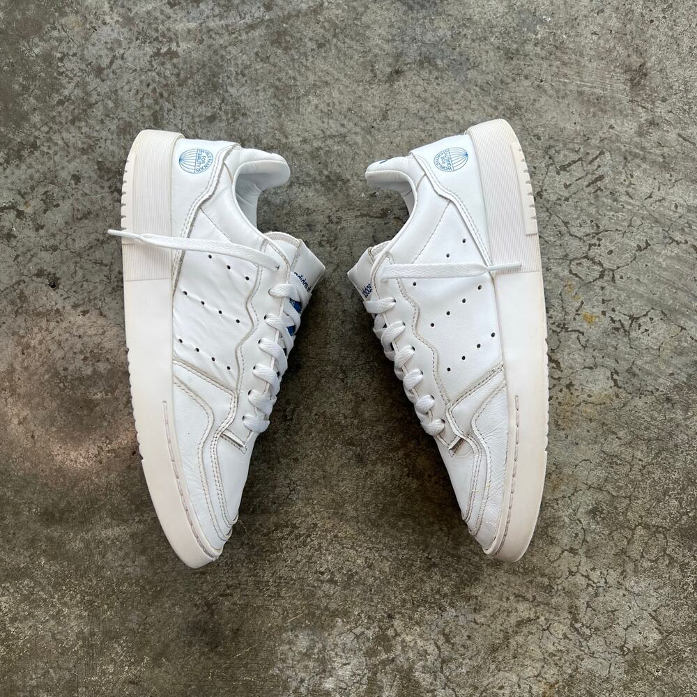 Adidas Supercourt EF5887 White Blue Leather Sneakers Men's Size 7